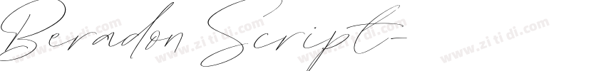 Beradon Script字体转换